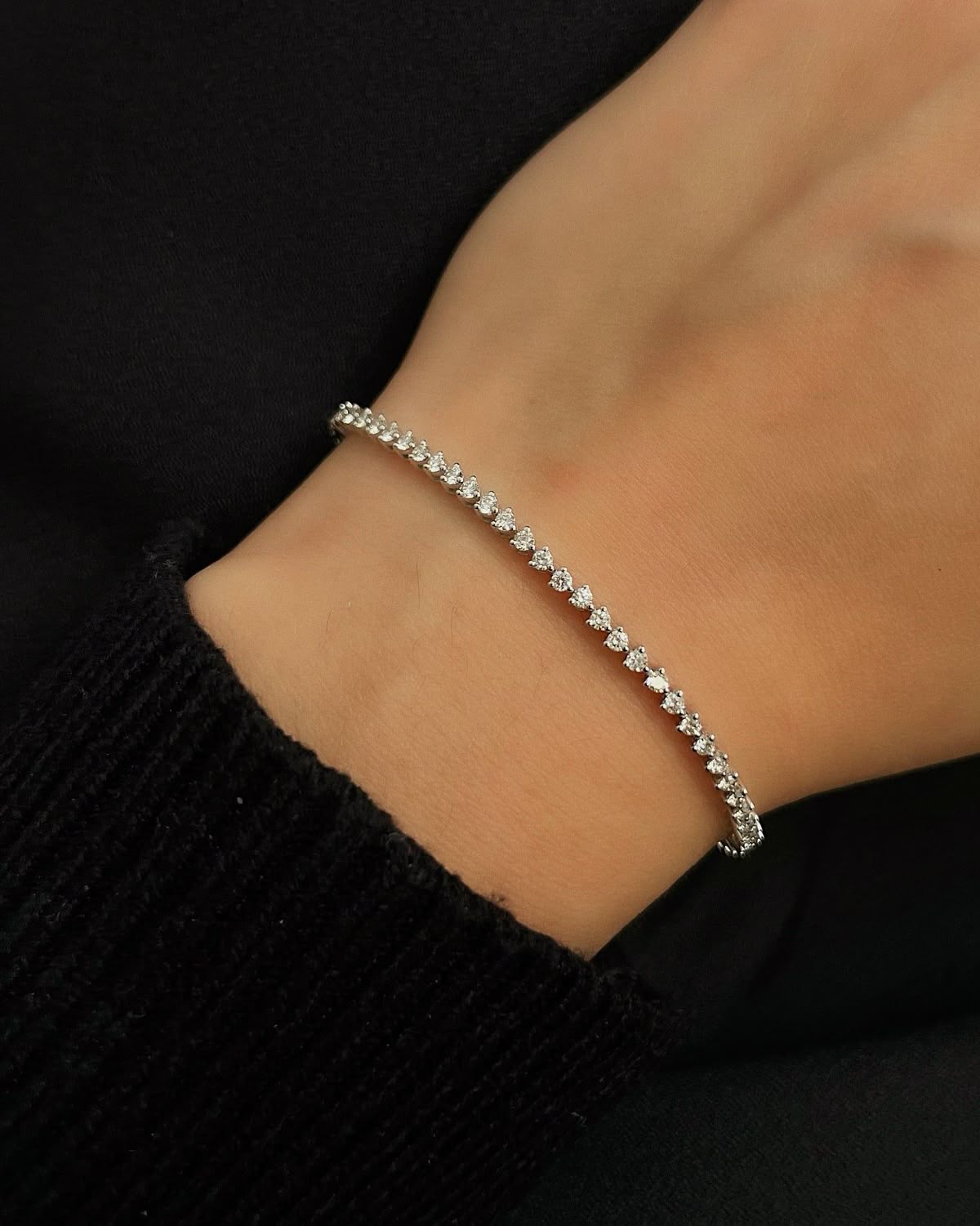 Tennis bracelet 3ct white gold