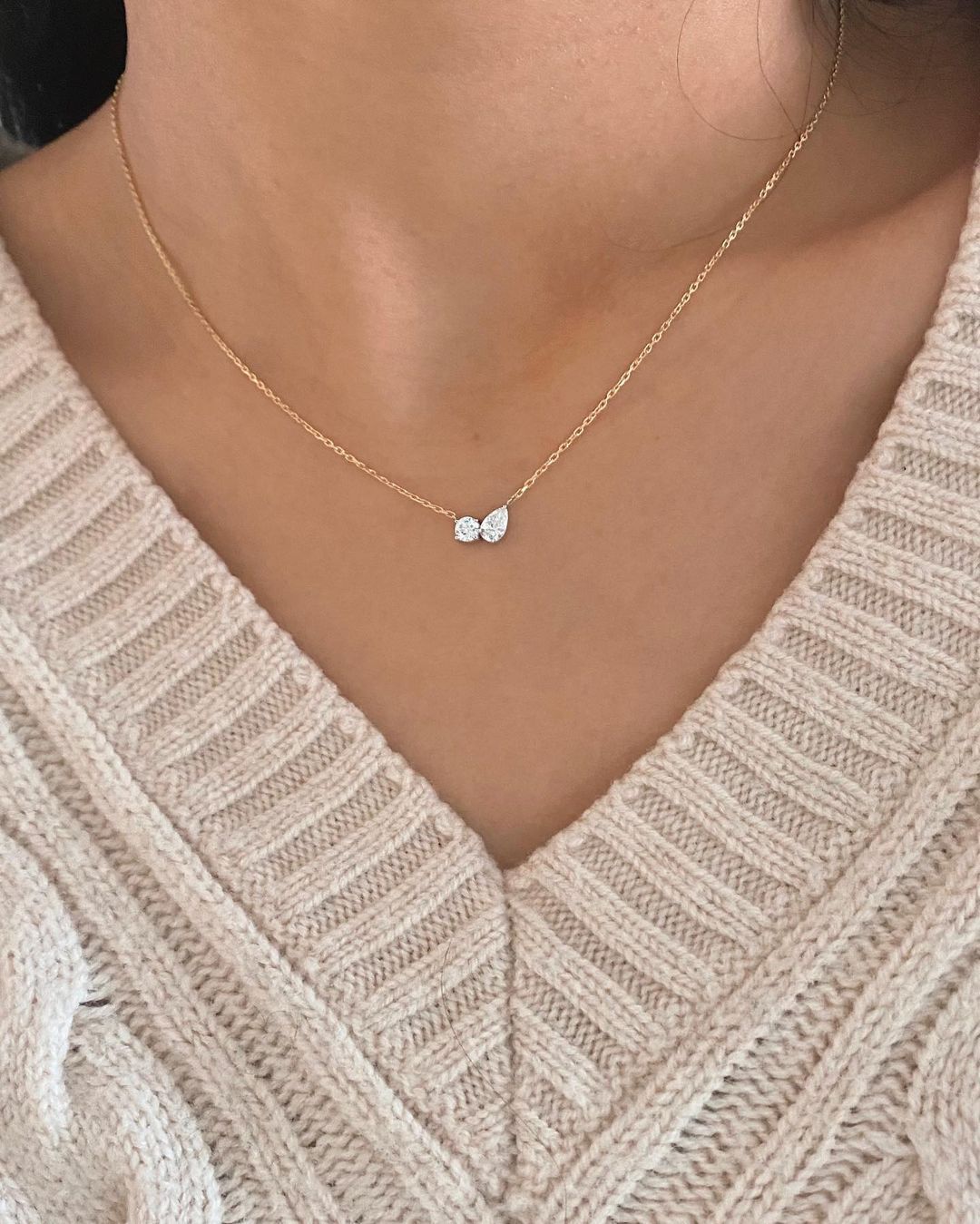 Toi et Moi Diamond necklace