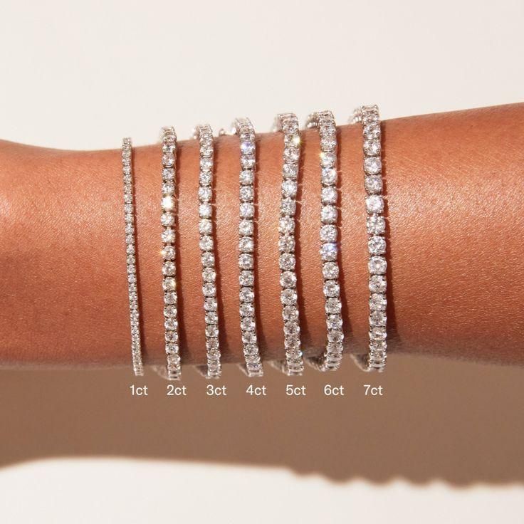 Tennis bracelet 2 ct oro blanco