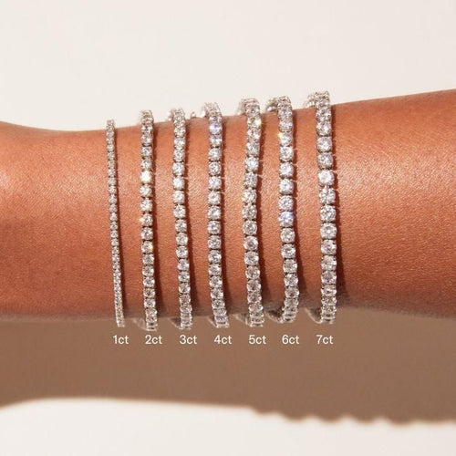Tennis bracelet 2 ct oro blanco