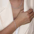 Tennis bracelet 2 ct oro blanco